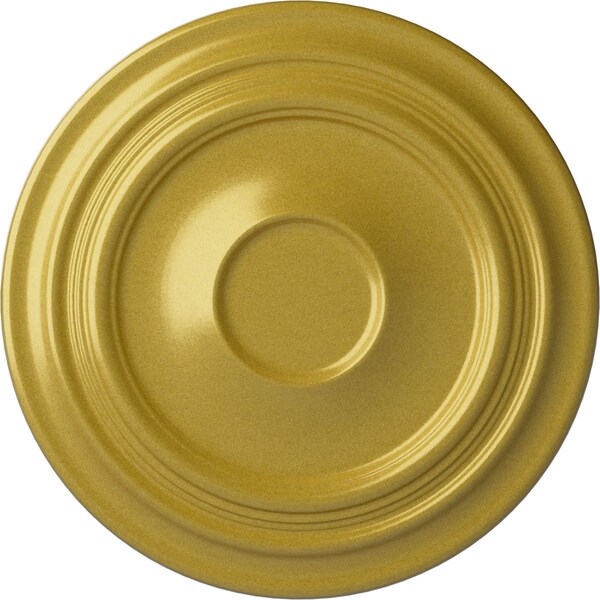 Ekena Millwork Traditional Ceiling Medallion (Fits Canopies up to 5 1/2"), 24 3/8"OD x 1 1/2"P, Rich Gold CM24TRRGS - main